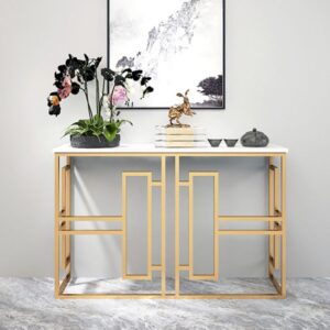 كونسول ستيل معدن مع رخام كرارة Console.88