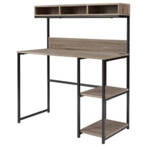 Desk.8 MDF مكتب معدني 120×40×72 سم بسطح خشب