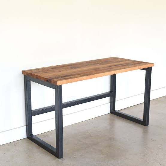 ديسك معدني Desk.9 بسطح خشب MDF مقاس 120×40×72 سم