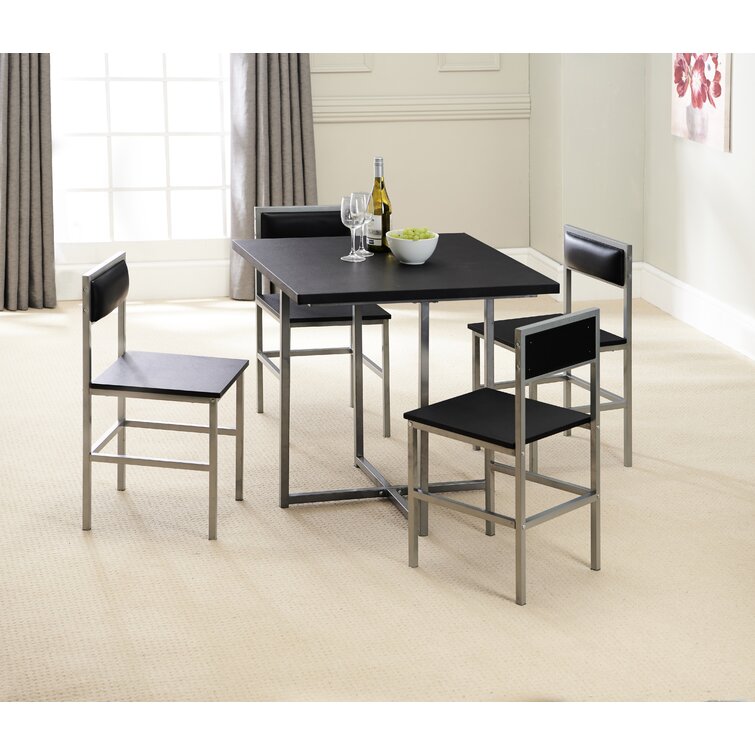 ترابيزة طعام ستيل بسطح MDF 100×100×75 سم Dining.5