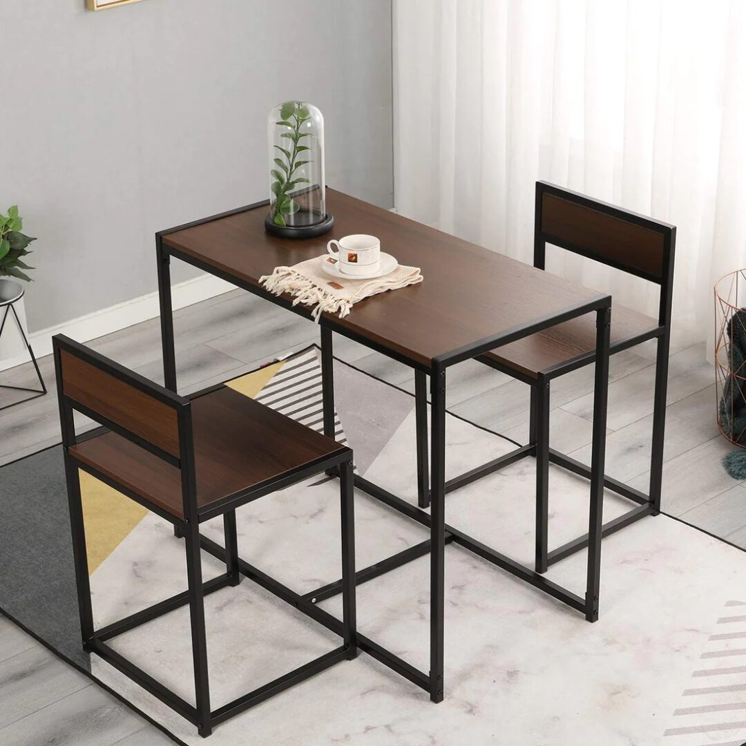 Steel Dining Table - Dining.8 - MDF Top 90×50×75 cm