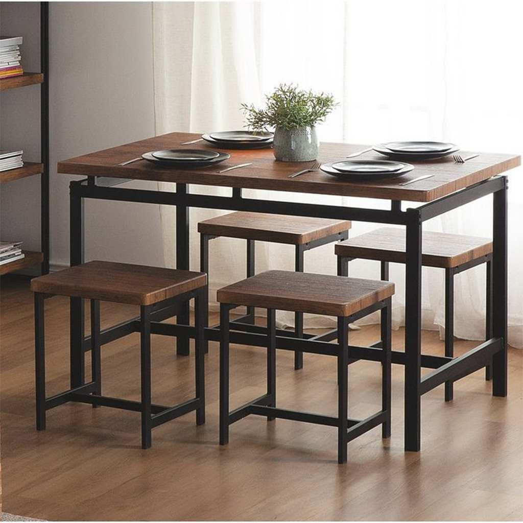 Steel Dining Table - Dining.9 - MDF Top 120×80×75 cm