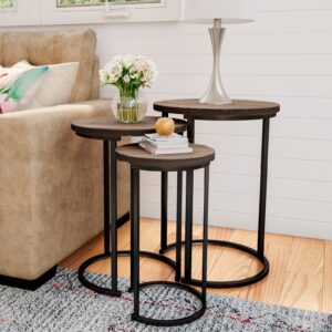 طقم ترابيزات 3 قطع بإطار ستيل وسطح MDF ST.101