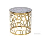 Side Table in Steel and Glass With Electrostatic Finish ST.35