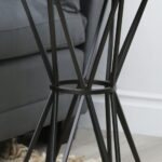 Side Table Made of Steel and Glass with Electrostatic Coating ST.97