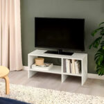 TV Unit Modern White 90 cm Compact MDF Design ant1082