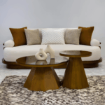 Vienna Sofa Set with Red Beech Wood and Premium Imported Fabric