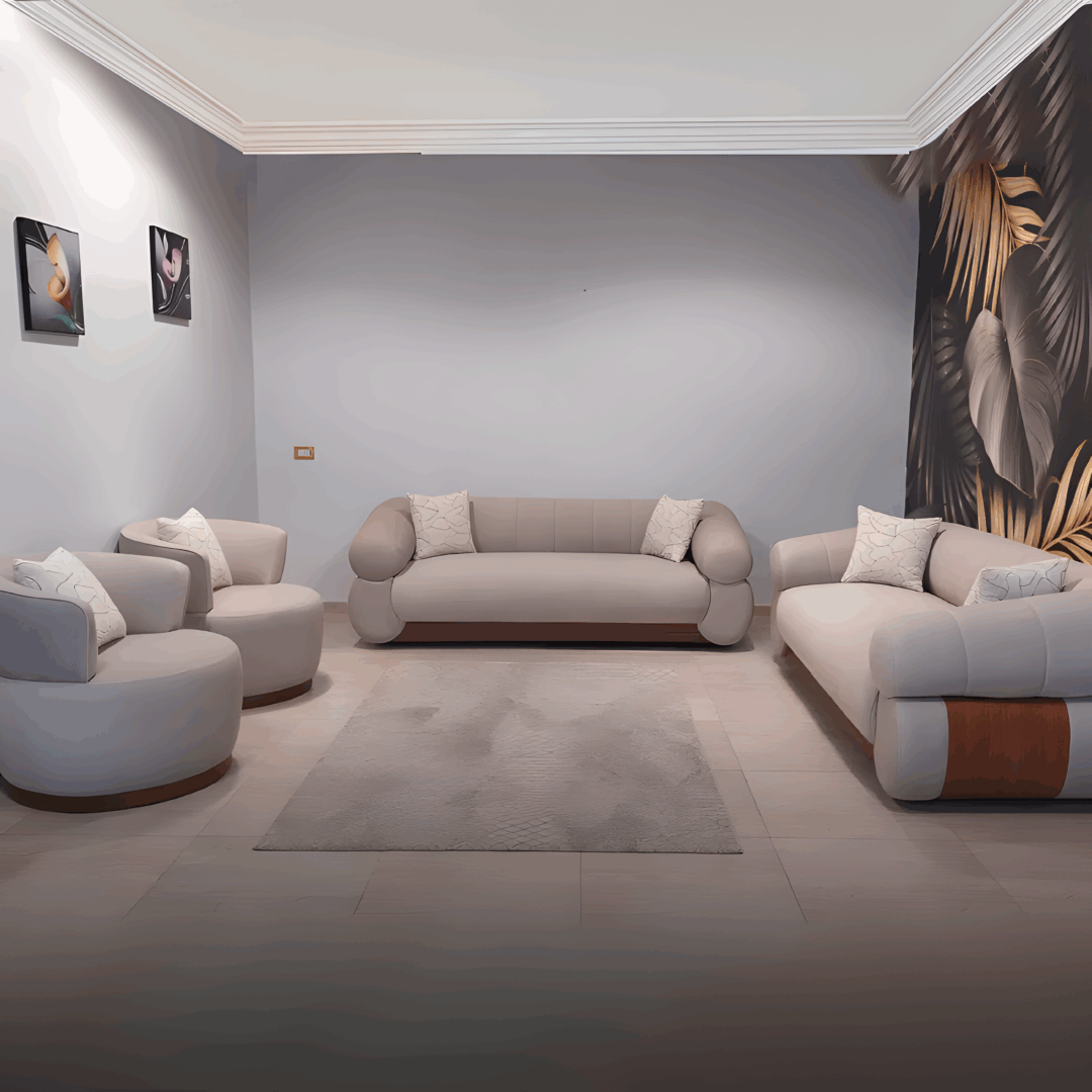 انترية لاشا خشب زان أحمر وقماش مستورد بتصميم راقٍ ومتين