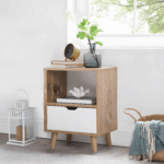 كمود عرض 40 سم خشبي و ابيض بدرج ant1041