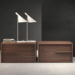 Commode Set 50 cm Width Made of MDF and Beech Wood