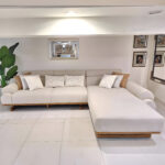 Antalya Corner Sofa Beech Red Wood, Imported Fabric High Density Foam