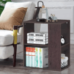 Bookcase Modern Design With One Shelf Brown 50 cm
