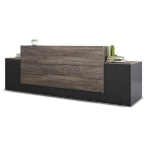 كاونتر أسود × بني MDF عرض 200 سم مستورد مغطى بطبقة HPL  ant.0095
