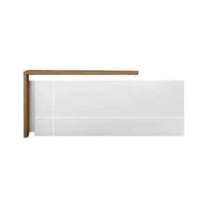 كاونتر أبيض وبني MDF عرض 180 سم بطبقة HPL ANT.0100