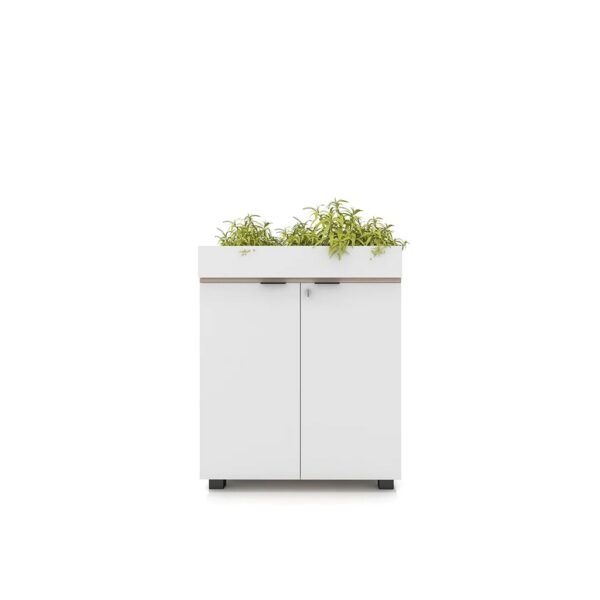 File Storage Unit 80 Cm Wide Coated HPL White × Wooden ANT.0109