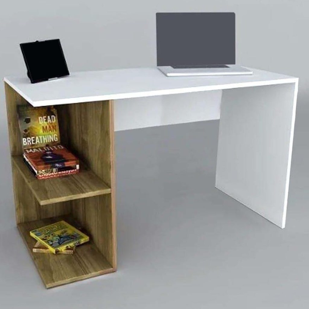 desk-2-shelves-120cm-width-hpl-coated-white-and-brown-ant0055