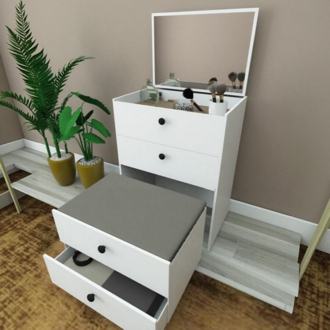 dressing-table-drawer-pouf-white-ant1066