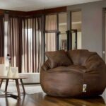 Leather Bean Bag With Free Pillow 100×100×85 cm