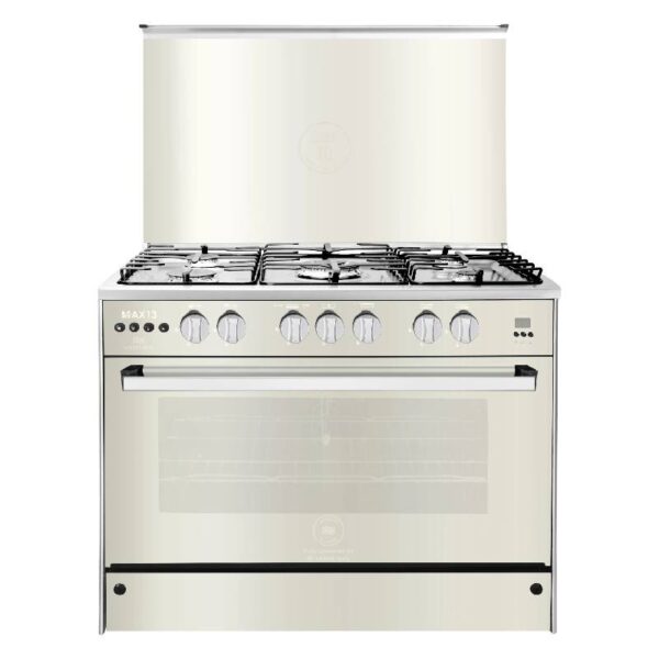 بوتجاز يونيون اير 90 سم ماكس13 مروحة 2 مفتاح ديجيتال امان فرن وشواية C69SS-GC-447-FDSO-M13-AL