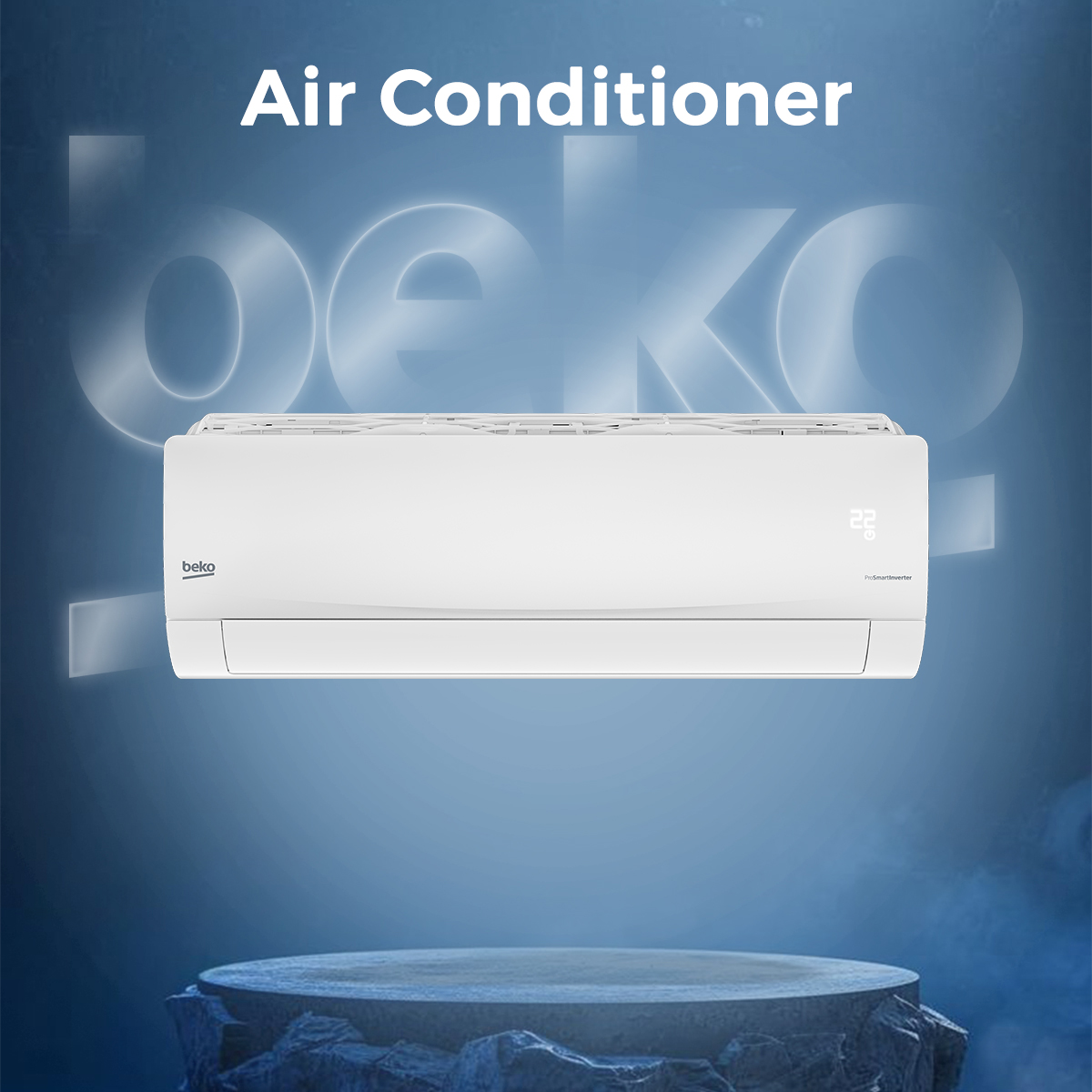 Energy-efficient split air conditioner with powerful cooling