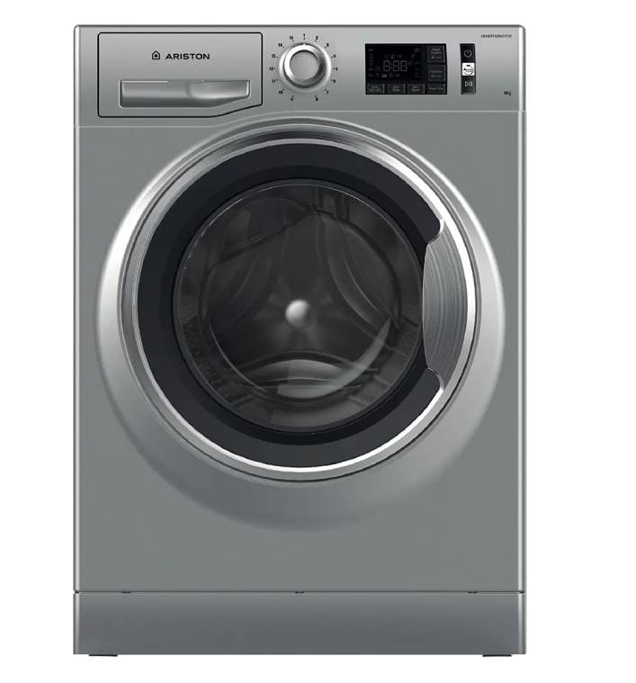 غسالة أريستون أوتوماتيك كاملة 9 كيلو فضي NLM11 946 SC A EX