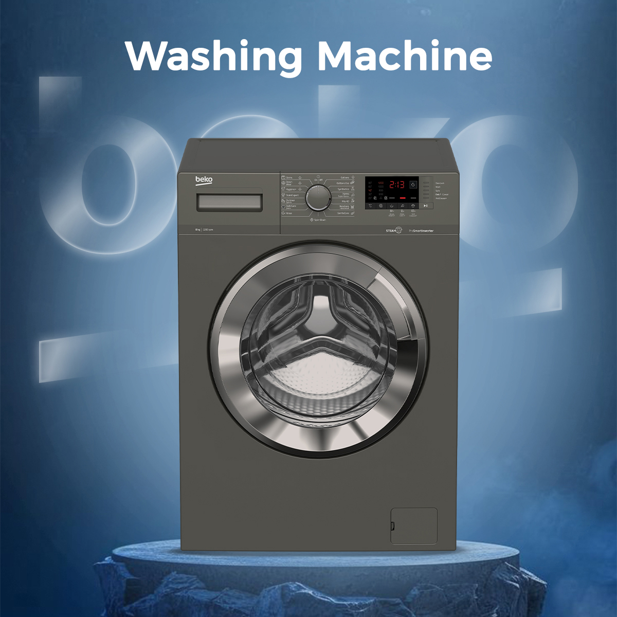 Beko washing machine with advanced cleaning technology