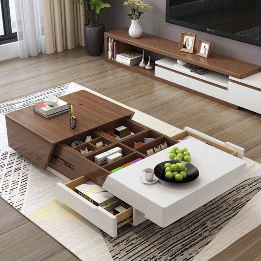 Mag TV Unit Dark Wood Magic Width 220 cm Height 40 cm Depth 30 cm