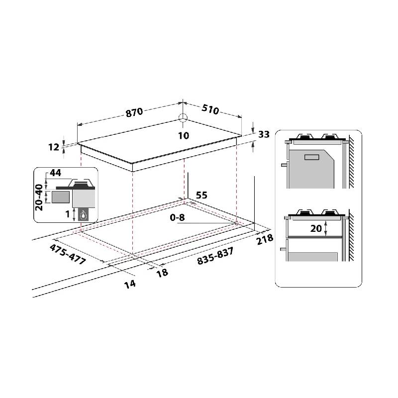احصل علي بوتجاز بلت ان أريستون 6 شعلة استانليس أمان كاست إيطالي PHN961TS/IX/A