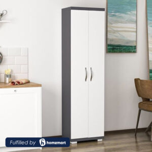 وحدة تخزين بعرض 50 سم تحتوي على ضلفة واحدة وأربع أرفف