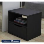 Commode Single Drawer Compact Design Black Finish ant1131