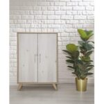 جزامة أحذية بضلفتين و3 أرفف بطول 100 سم مصنوعة من الخشب المطلي بطبقة HPL – الموديل ANT1068