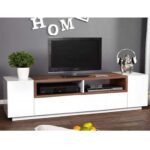 وحدة تليفزيون عرض 180وحدة تليفزيون ابيض و بني تتكون من 3 ضلفant1071