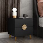 Commode With 2 Drawers - 60 cm Width MDF Wood Design ant1084