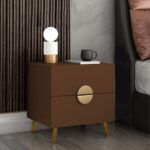 Commode With 2 Drawers Made of MDF & Beech Wood - 60 cm ant1085