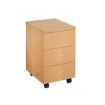 Drawer Unit 40 Cm Wide 3 Drawers Coated HPL Beige Wood ant.0107