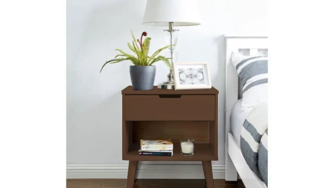 كومود بدرج واحد بعرض 50 سم مطلي بطبقة HPL باللون البني – الموديل ANT1064