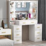 Dressing Table With 8 Drawers – 110 cm – White