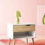Commode 1 Drawer Made of MDF and Beech Wood - 50 cm ant1095