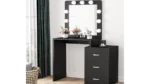 تسريحة 3 أدراج عرض 120 سم أسود ant1096