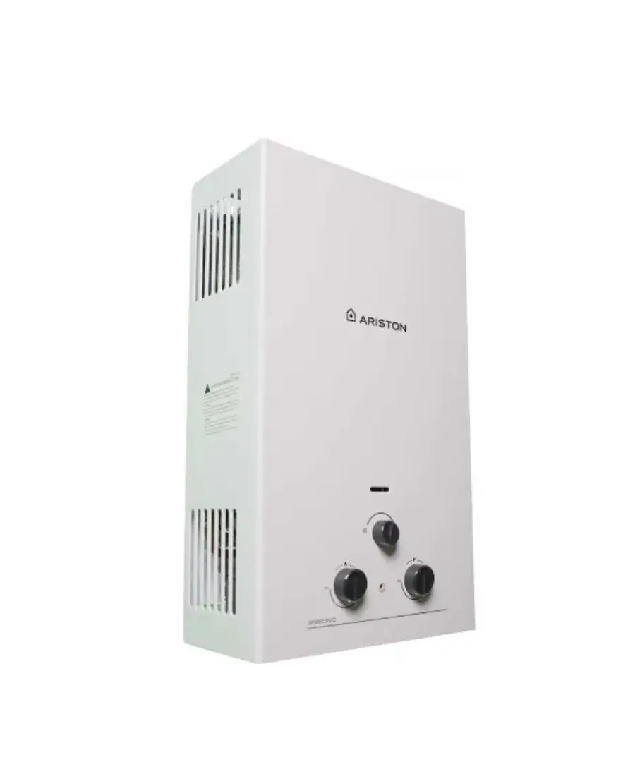 اشتري الان سخان مياه أريستون 10 لتر غاز طبيعي باللون الفضي – SPEED EVO 10 NG ADPT