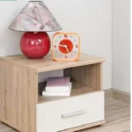 Commode With Drawer Wooden × White 40 cm ANT1081