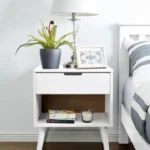 Commode 1 Drawer 50 cm Width HPL Coated White ant1062