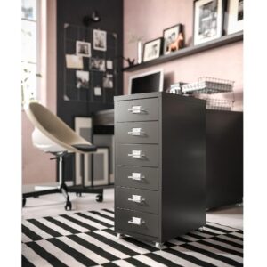 وحدة ادراج اسود مكونة من 6 ادراج عرض 35مستورد مغطاه بطبقه الملامين المقاومه لجميع العوامل الخارجيه و الاتربه ant.0069