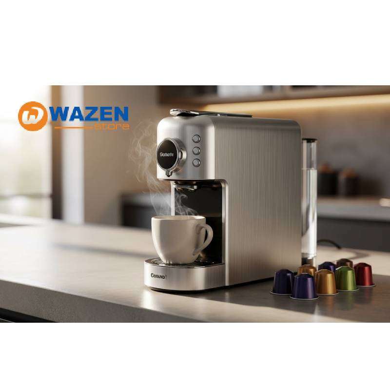 ماكينة قهوة كبسولات تعمل بزر واحد لإعداد القهوة بسرعة