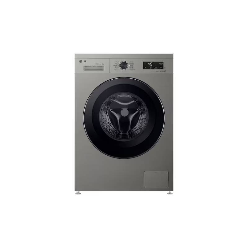 LG 7 kg Front Load Washing Machine ThinQ Wi-Fi Silver F4Y2QYG6P